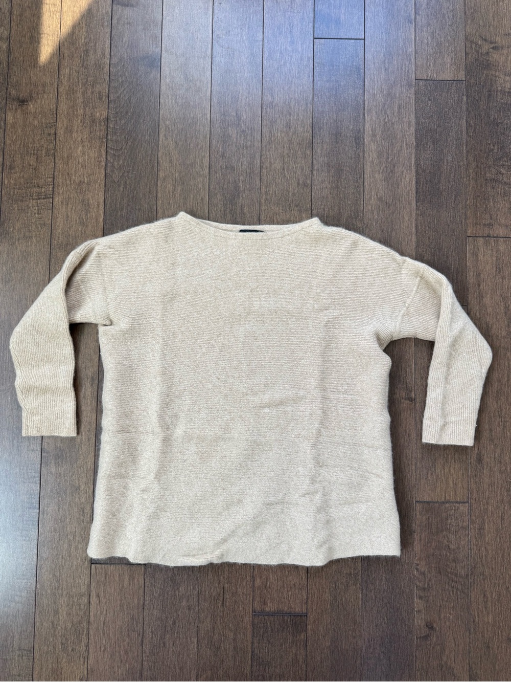 J Crew 100% Cashmere beige sweater